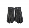 Мужские Перчатки Прямые Ugg Черные Кожаные (01)