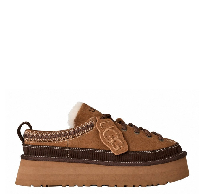 Heritage Lace-Up Slipper Chestnut