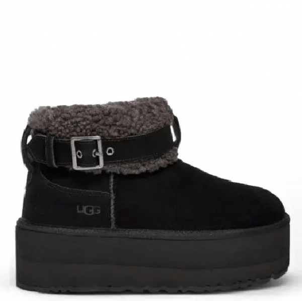 Ugg Ultra Mini Belted Roller Platform - Black