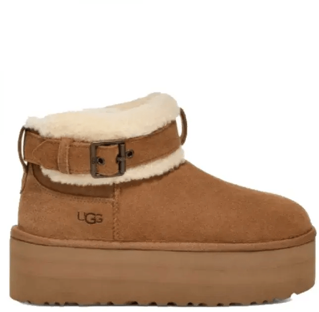 Ugg Ultra Mini Belted Roller Platform - Chestnut