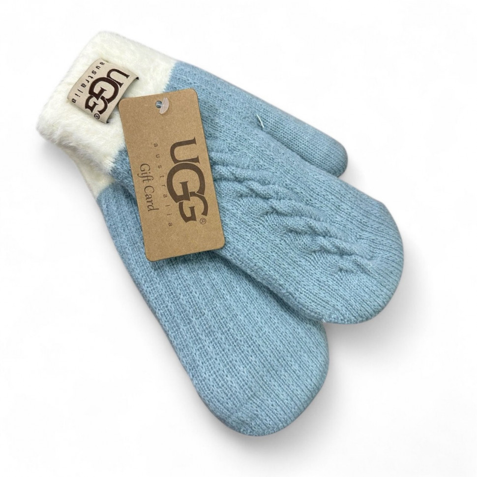 Женские Вязаные Варежки Ugg - Blue (24)