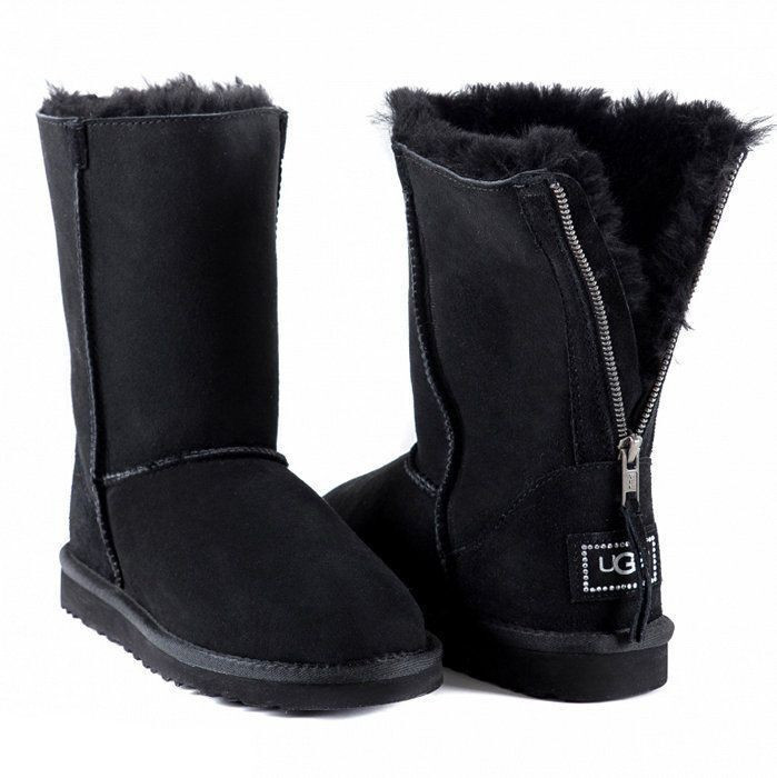 Ugg Classic Short Zip Black