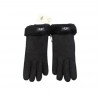 Женские Меховые Перчатки Ugg Черные Замшевые (01)