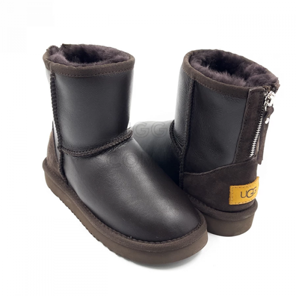 Ugg Kids Zip Metallic Chocolate